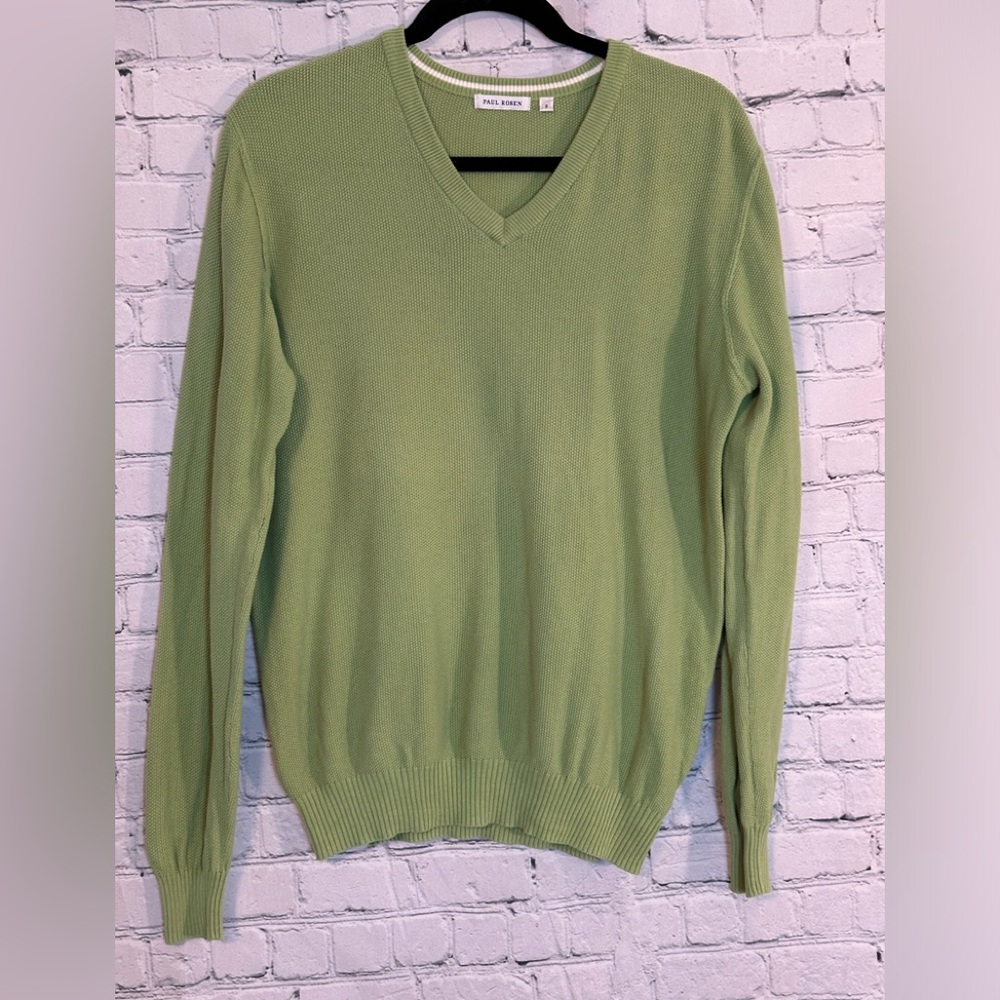 Paul Rosen Men’s Long Sleeve Lightweight Sweater Size Small Lime Green
